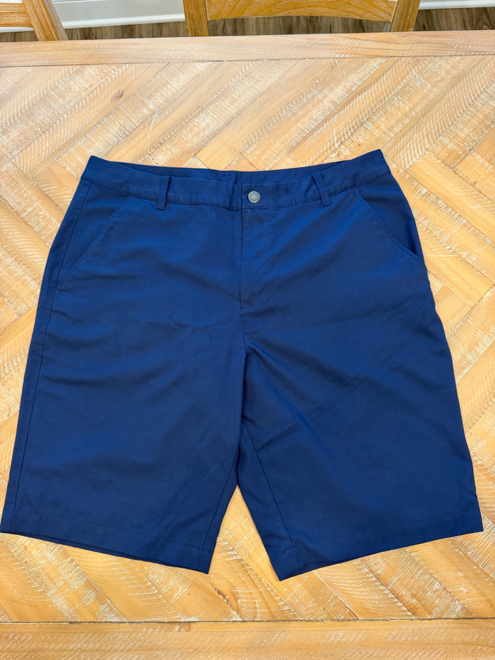 Puma Men's Navy Blue Flat Front Shorts